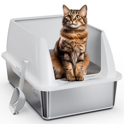 Stainless Steel Litter Box with Scoop and Litter Mat litterrobot