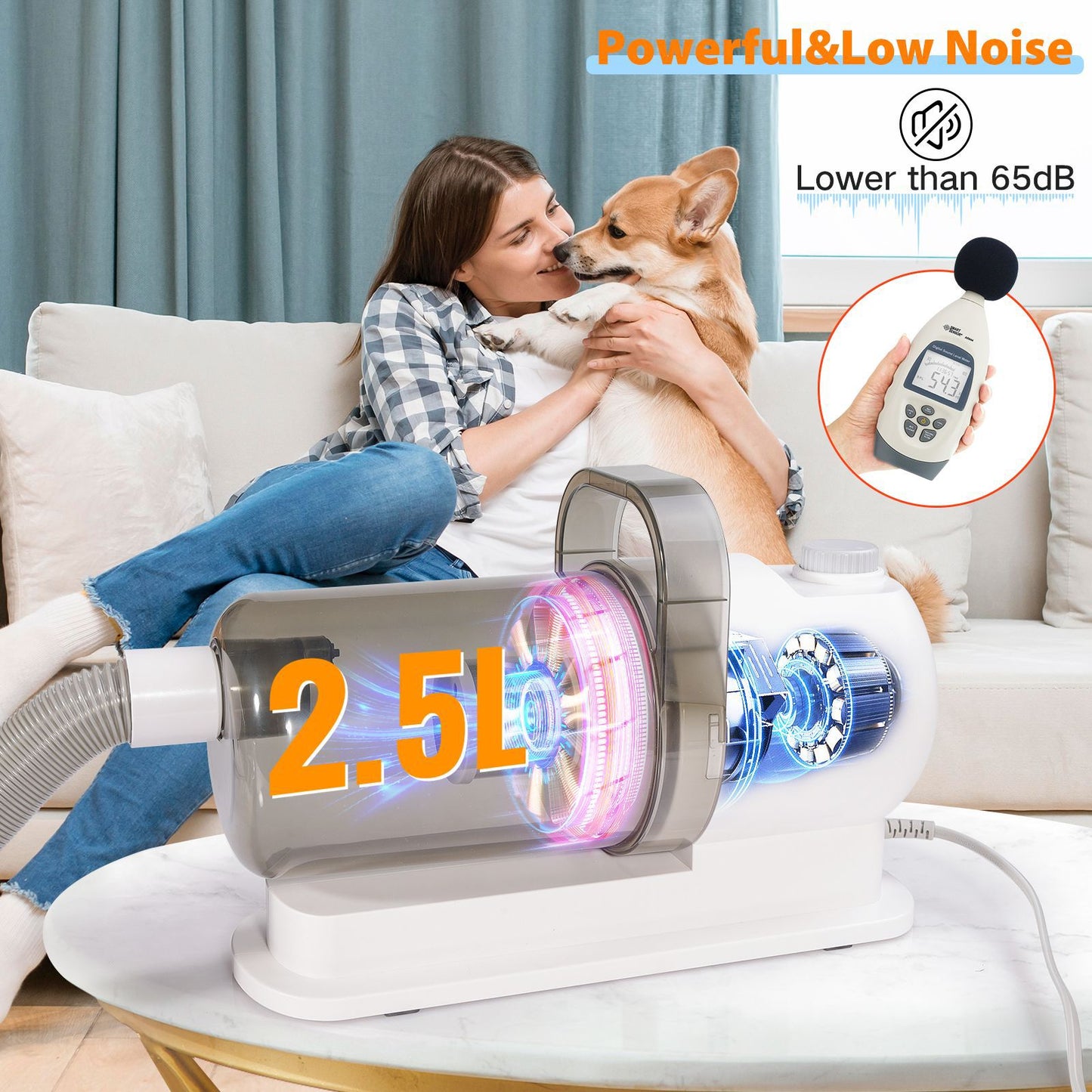Grooming  Vacuum, Dog Vacuum Brush for Shedding Grooming,Pet Grooming Vacuum,Dog Hair Vacuum Groomer, 2.5L Large Pog Grooming Kit &Mother's day, gift for mom, pet products  tiktok store shop,spring sale