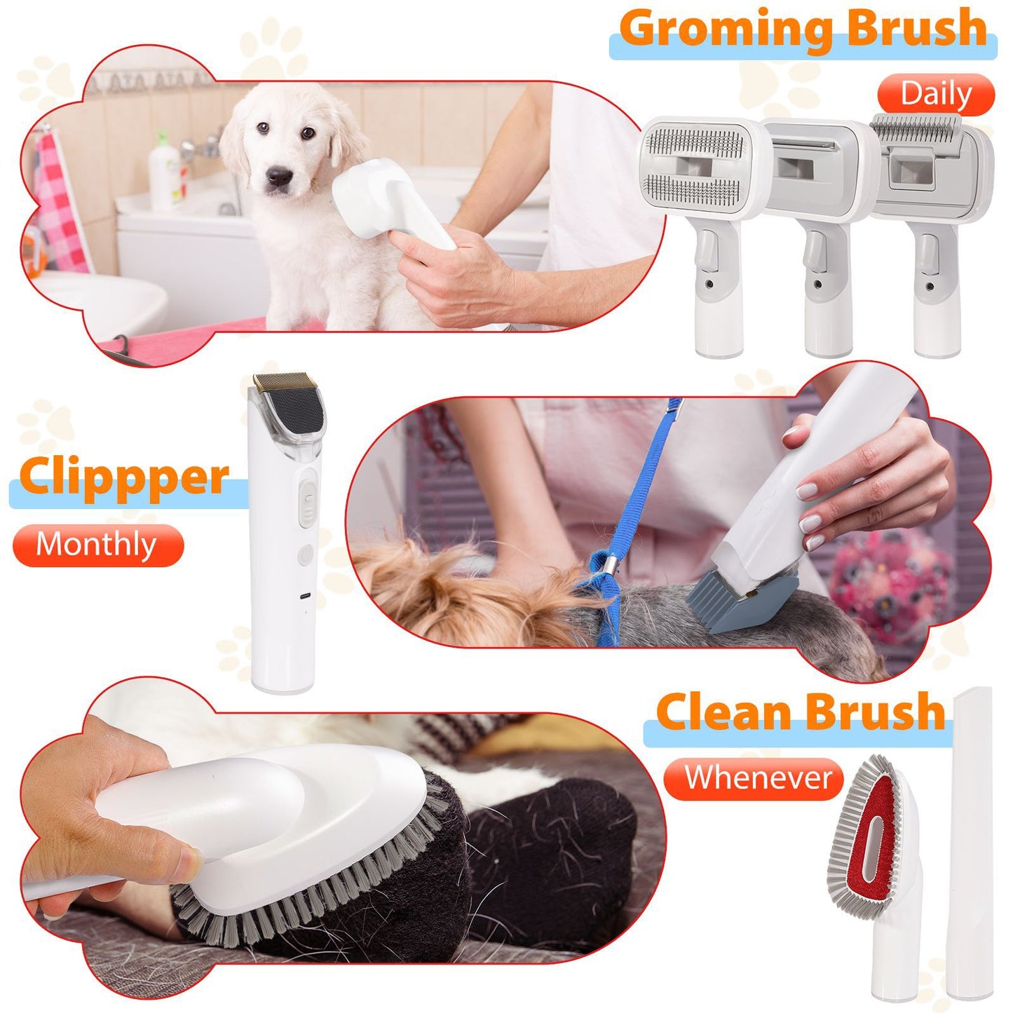 Grooming  Vacuum, Dog Vacuum Brush for Shedding Grooming,Pet Grooming Vacuum,Dog Hair Vacuum Groomer, 2.5L Large Pog Grooming Kit &Mother's day, gift for mom, pet products  tiktok store shop,spring sale
