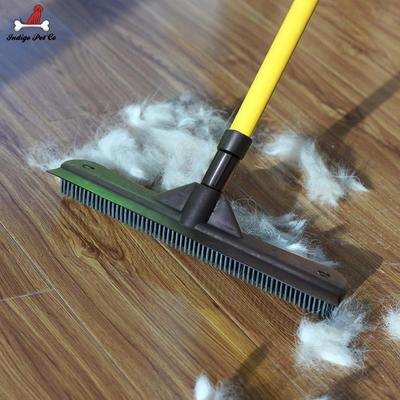 2-in-1 Rubber Pet Hair Broom & Floor Squeegee