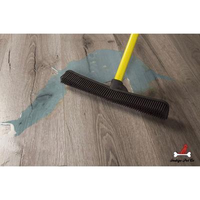 2-in-1 Rubber Pet Hair Broom & Floor Squeegee