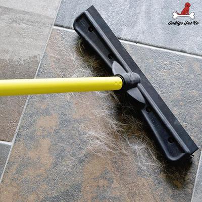2-in-1 Rubber Pet Hair Broom & Floor Squeegee